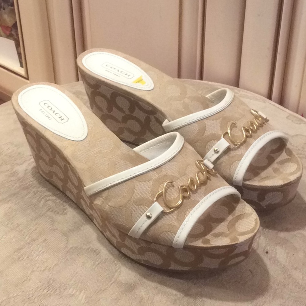 💕💕 new Coach Carissa platforform mules Sz 10B